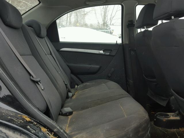 KL1TD5DE3AB112714 - 2010 CHEVROLET AVEO LS BLACK photo 6