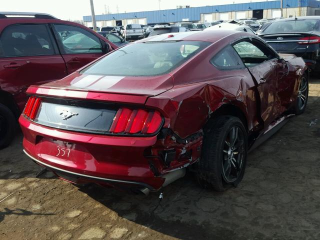 1FA6P8TH9G5312357 - 2016 FORD MUSTANG RED photo 4