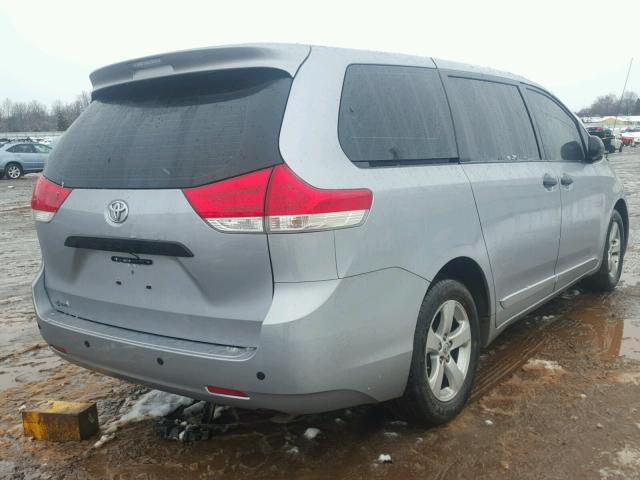 5TDZK3DC5ES491760 - 2014 TOYOTA SIENNA BAS GRAY photo 4