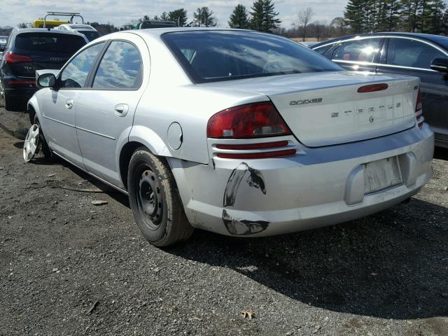 1B3AL46T86N211397 - 2006 DODGE STRATUS SX SILVER photo 3