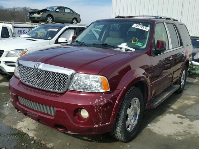 5LMFU28R24LJ10249 - 2004 LINCOLN NAVIGATOR BURGUNDY photo 2