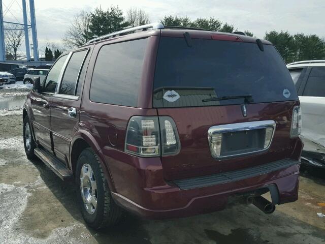 5LMFU28R24LJ10249 - 2004 LINCOLN NAVIGATOR BURGUNDY photo 3