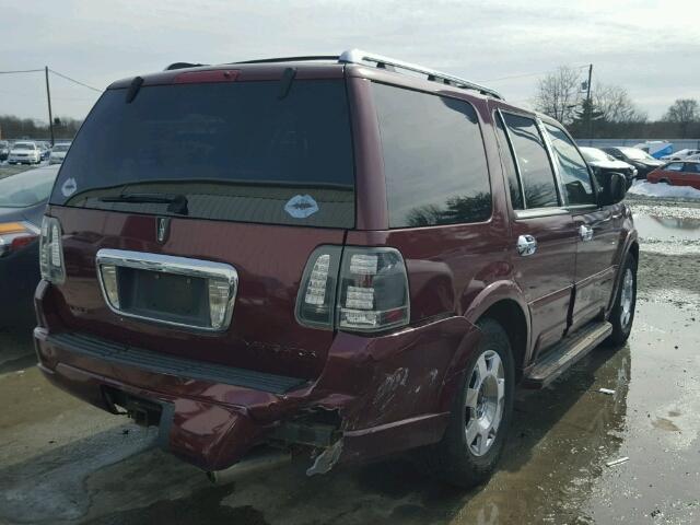 5LMFU28R24LJ10249 - 2004 LINCOLN NAVIGATOR BURGUNDY photo 4