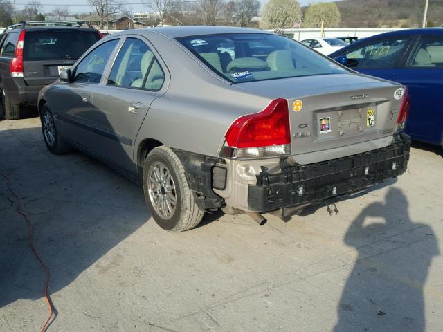 YV1RS61T442338812 - 2004 VOLVO S60 SILVER photo 3