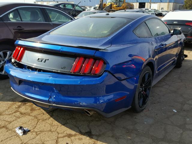 1FA6P8CF5H5303171 - 2017 FORD MUSTANG GT BLUE photo 4