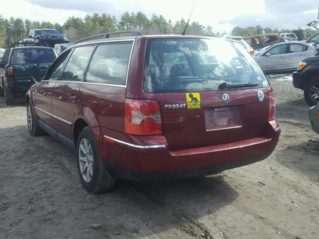 WVWVD63B04E126328 - 2004 VOLKSWAGEN PASSAT GLS RED photo 3