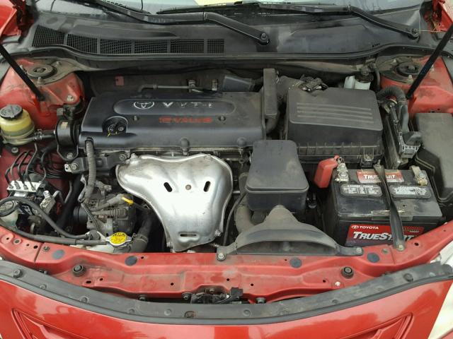 4T4BE46K88R027429 - 2008 TOYOTA CAMRY CE RED photo 7