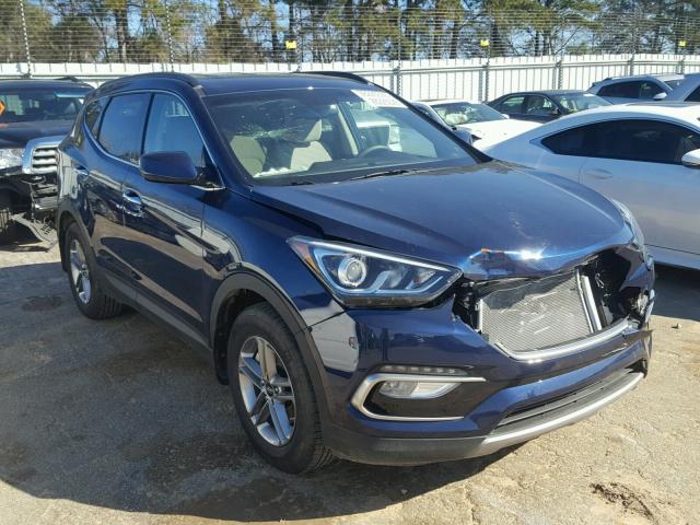 5XYZU3LB6HG462708 - 2017 HYUNDAI SANTA FE S BLUE photo 1