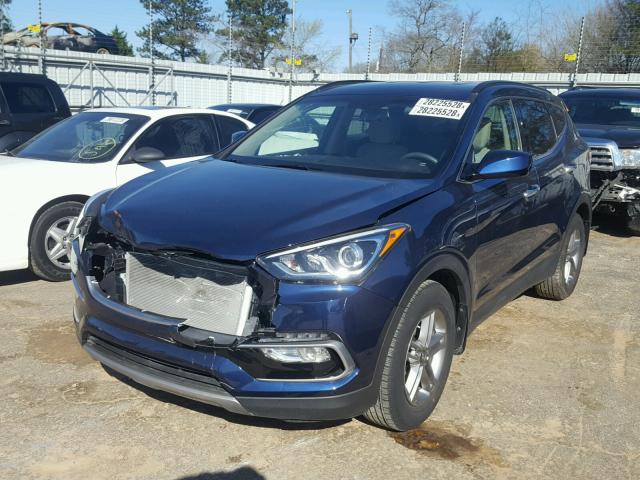 5XYZU3LB6HG462708 - 2017 HYUNDAI SANTA FE S BLUE photo 2