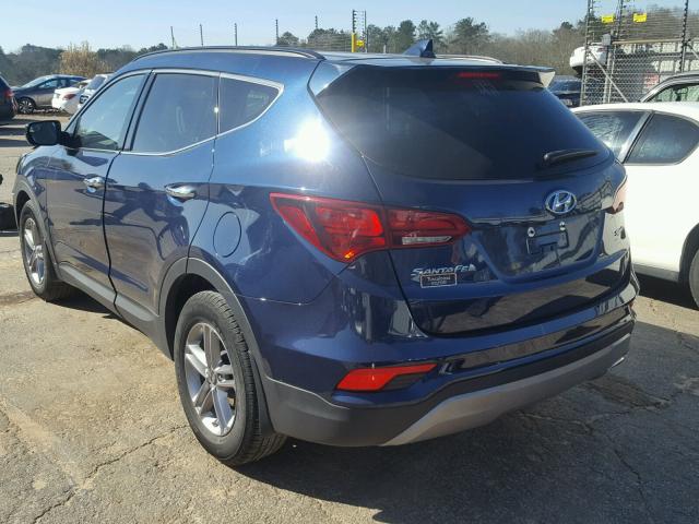 5XYZU3LB6HG462708 - 2017 HYUNDAI SANTA FE S BLUE photo 3