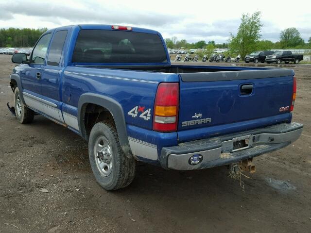 2GTEK19V831389841 - 2003 GMC NEW SIERRA BLUE photo 3