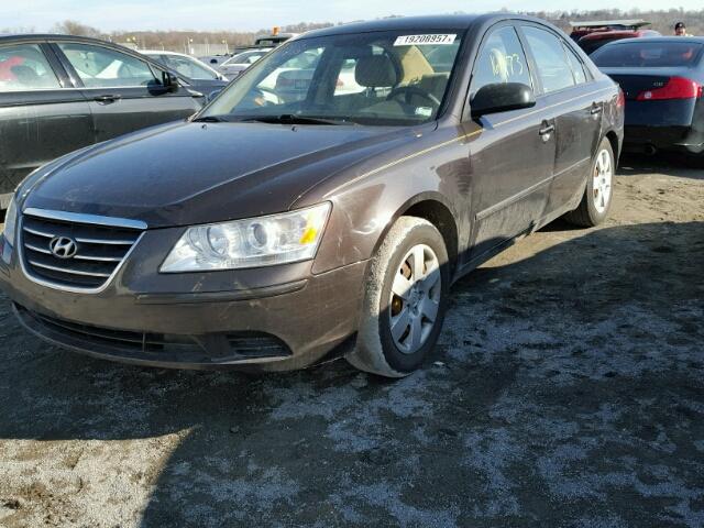 5NPET46C89H459525 - 2009 HYUNDAI SONATA BROWN photo 2