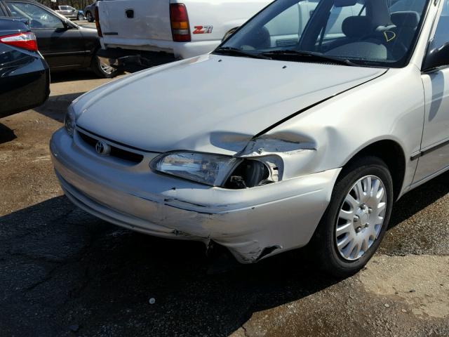 1NXBR12E0YZ381247 - 2000 TOYOTA COROLLA VE SILVER photo 9