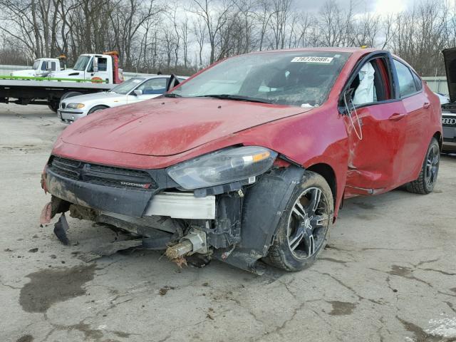 1C3CDFBBXED914618 - 2014 DODGE DART SXT RED photo 2