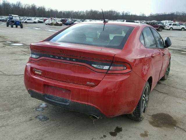 1C3CDFBBXED914618 - 2014 DODGE DART SXT RED photo 4