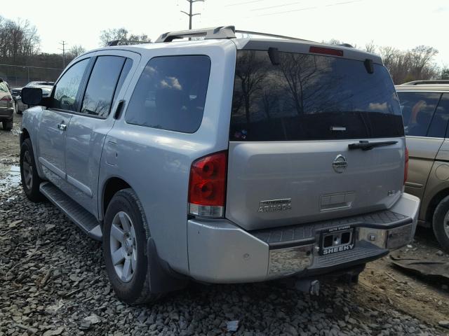 5N1AA08B44N723524 - 2004 NISSAN ARMADA SE SILVER photo 3