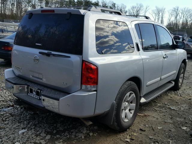 5N1AA08B44N723524 - 2004 NISSAN ARMADA SE SILVER photo 4