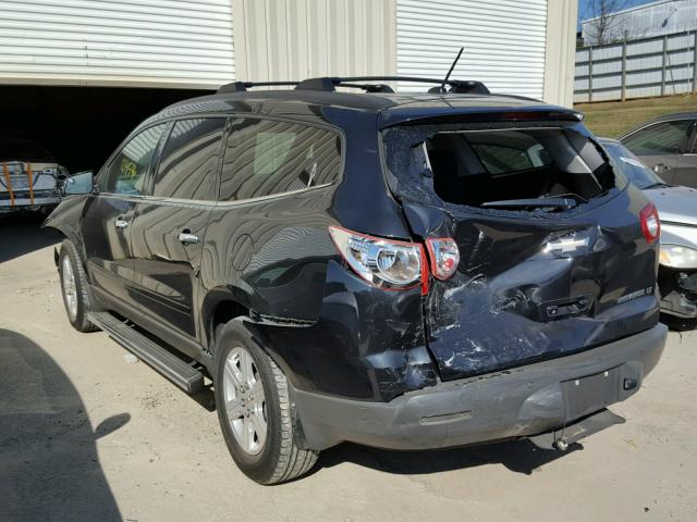 1GNKRJED8CJ361143 - 2012 CHEVROLET TRAVERSE L BLACK photo 3