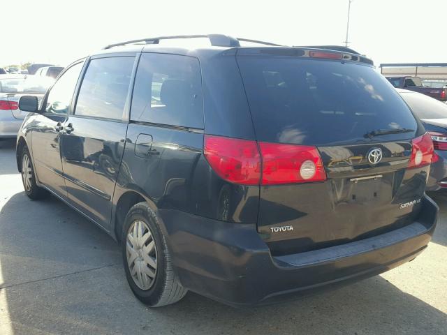 5TDZK23CX8S216742 - 2008 TOYOTA SIENNA CE BLACK photo 3