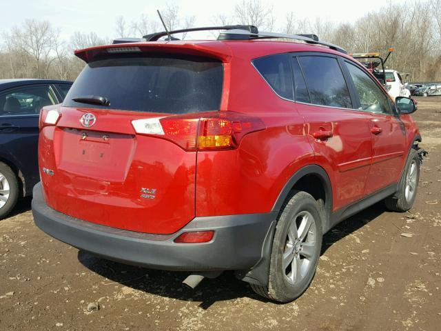 2T3RFREV6FW260180 - 2015 TOYOTA RAV4 XLE RED photo 4