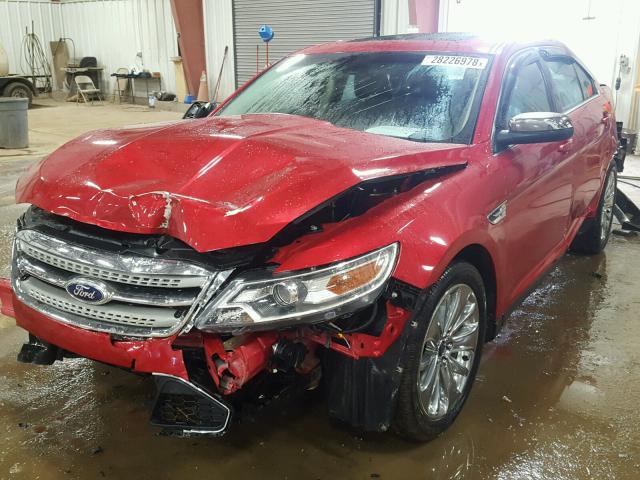 1FAHP2FW8BG123664 - 2011 FORD TAURUS LIM RED photo 2