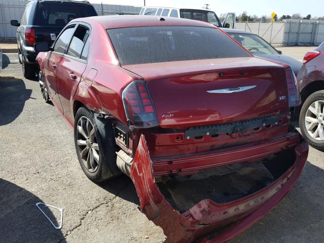 2C3CCAGG5EH240102 - 2014 CHRYSLER 300 S BURGUNDY photo 3