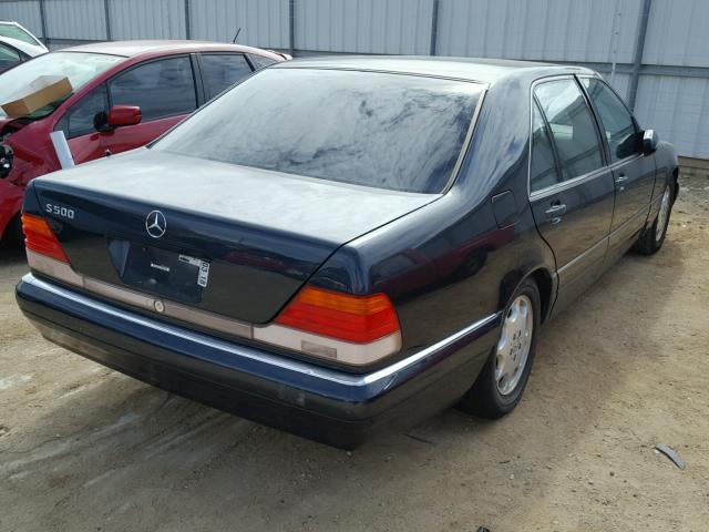 WDBGA51E4TA312614 - 1996 MERCEDES-BENZ S 500 BLUE photo 4