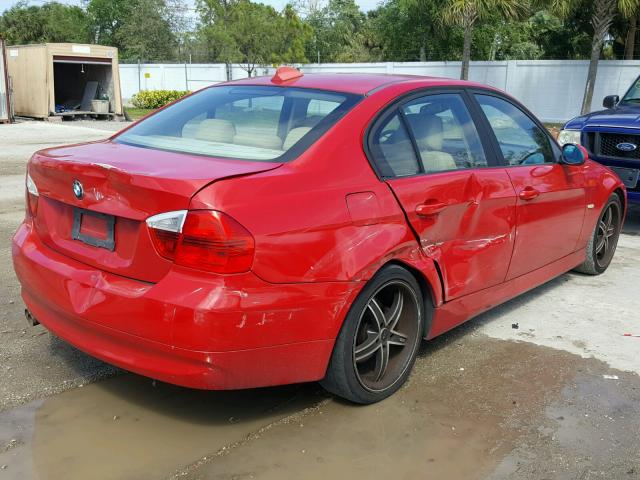 WBAVB13526PT15750 - 2006 BMW 325 I RED photo 4