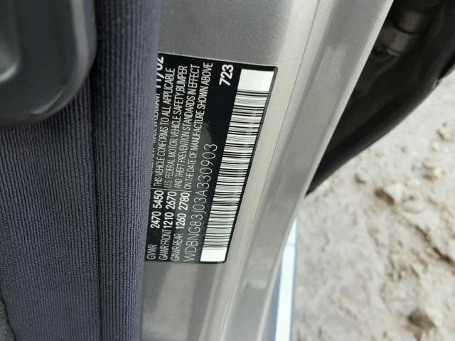 WDBNG83J03A330903 - 2003 MERCEDES-BENZ S 430 4MAT GRAY photo 10