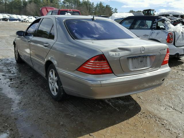 WDBNG83J03A330903 - 2003 MERCEDES-BENZ S 430 4MAT GRAY photo 3