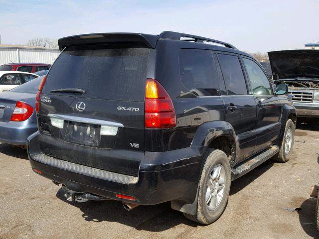 JTJBT20X140050725 - 2004 LEXUS GX 470 BLACK photo 4