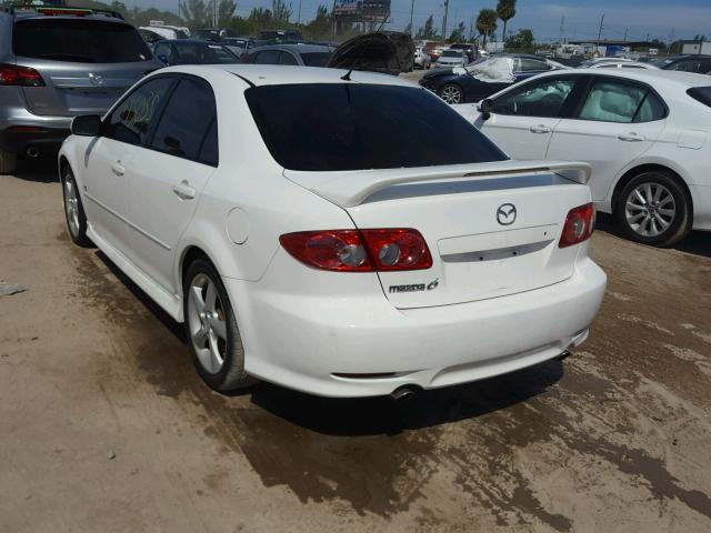 1YVFP80D145N72480 - 2004 MAZDA 6 S WHITE photo 3