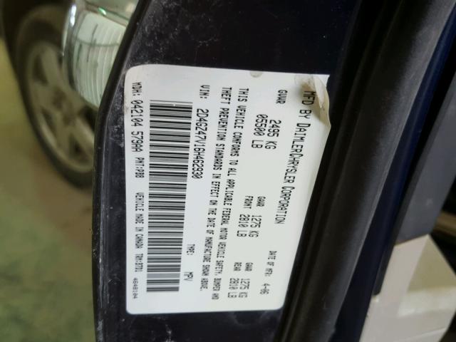 2D4GZ47V16H462930 - 2006 DODGE MAGNUM SXT BLUE photo 10