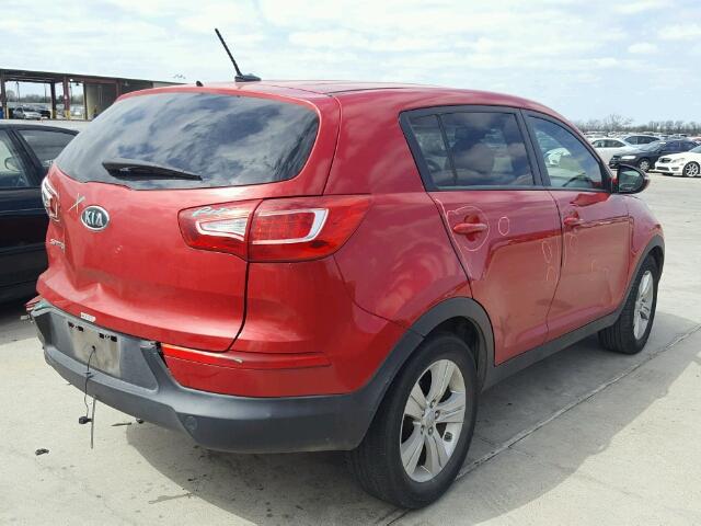 KNDPB3A24C7203950 - 2012 KIA SPORTAGE B RED photo 4