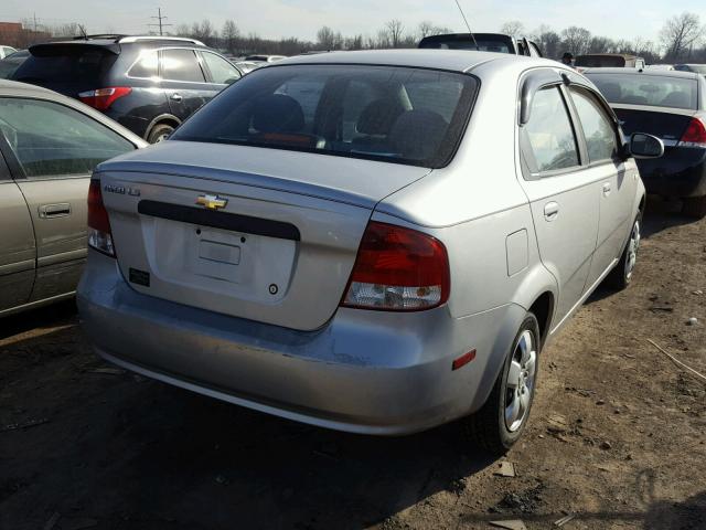 KL1TD56646B648617 - 2006 CHEVROLET AVEO BASE SILVER photo 4