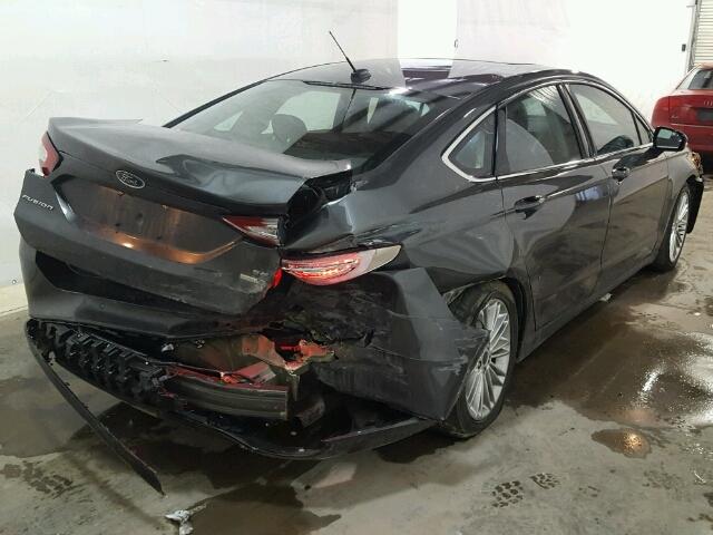 3FA6P0T97GR348829 - 2016 FORD FUSION SE CHARCOAL photo 4