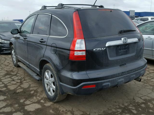 JHLRE48777C009047 - 2007 HONDA CR-V EXL BLACK photo 3