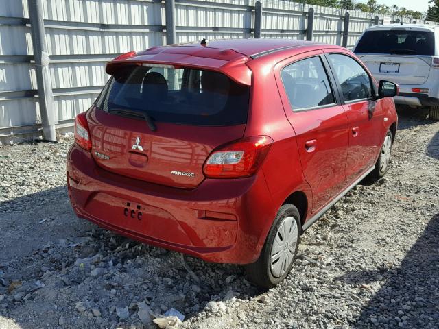 ML32A3HJ7HH006673 - 2017 MITSUBISHI MIRAGE ES RED photo 4