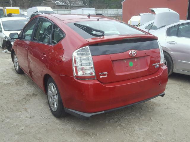 JTDKB20U297864294 - 2009 TOYOTA PRIUS RED photo 3