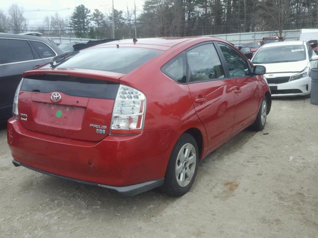 JTDKB20U297864294 - 2009 TOYOTA PRIUS RED photo 4