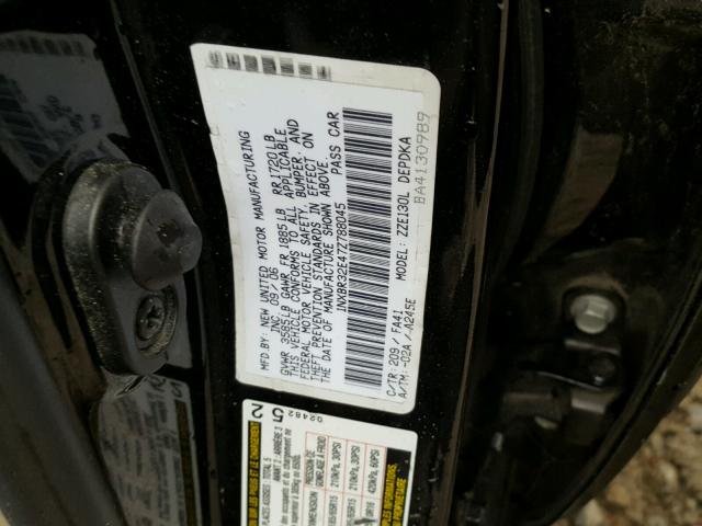 1NXBR32E47Z788045 - 2007 TOYOTA COROLLA CE BLACK photo 10