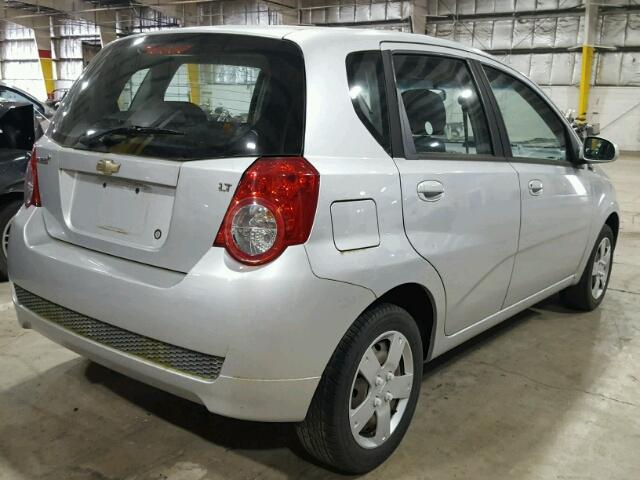 KL1TD6DE4BB171598 - 2011 CHEVROLET AVEO LS SILVER photo 4