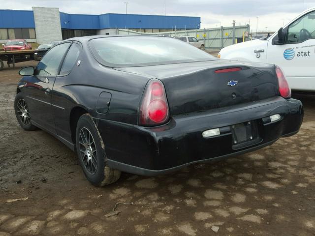 2G1WW12E919320487 - 2001 CHEVROLET MONTE CARL 黑色 照片 3