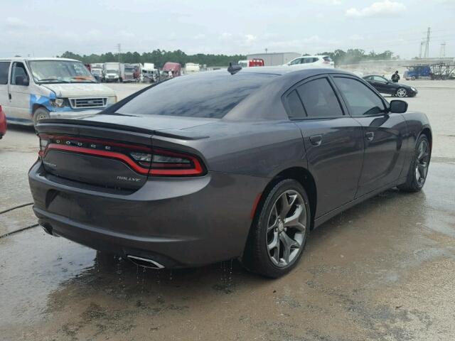 2C3CDXHG7FH825215 - 2015 DODGE CHARGER SX GRAY photo 4