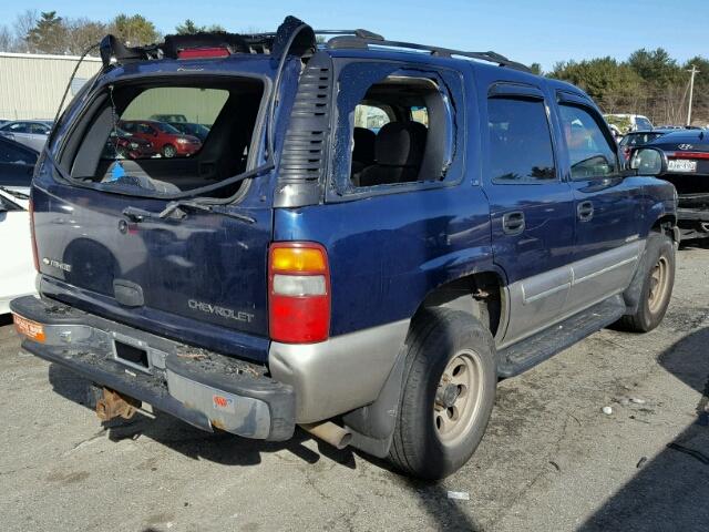 1GNEK13T6YJ139316 - 2000 CHEVROLET TAHOE K150 BLUE photo 4