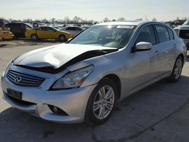 JN1DV6AP3BM600687 - 2011 INFINITI G25 BASE GRAY photo 2