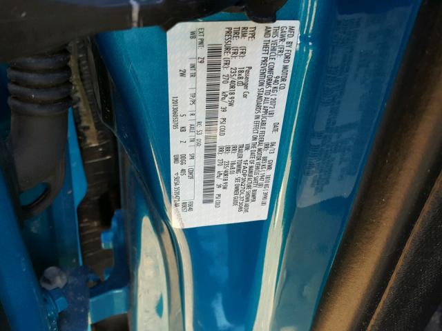 1FADP3N27DL373085 - 2013 FORD FOCUS TITA BLUE photo 10