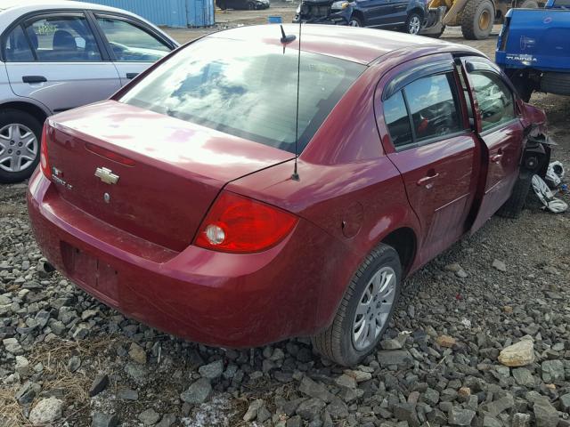 1G1AT58H097142896 - 2009 CHEVROLET COBALT LT RED photo 4