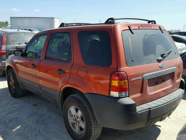 1FMYU02Z17KA65453 - 2007 FORD ESCAPE XLS ORANGE photo 3