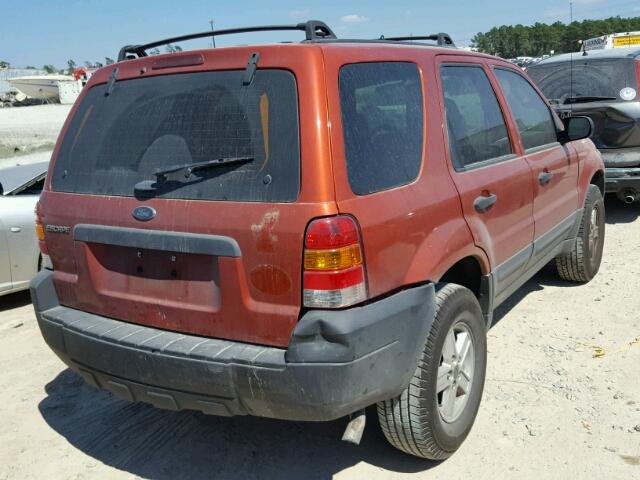 1FMYU02Z17KA65453 - 2007 FORD ESCAPE XLS ORANGE photo 4